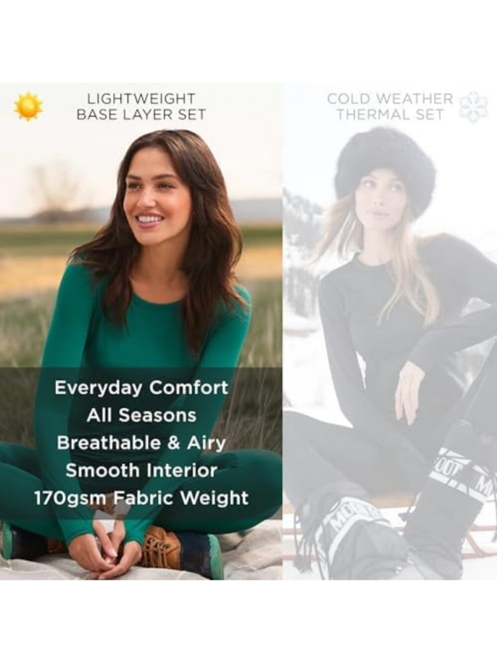 Lightweight 2-Piece Active Base Layer Set for Women | Cozy & Stylish Outfit - Picture 6 of 6